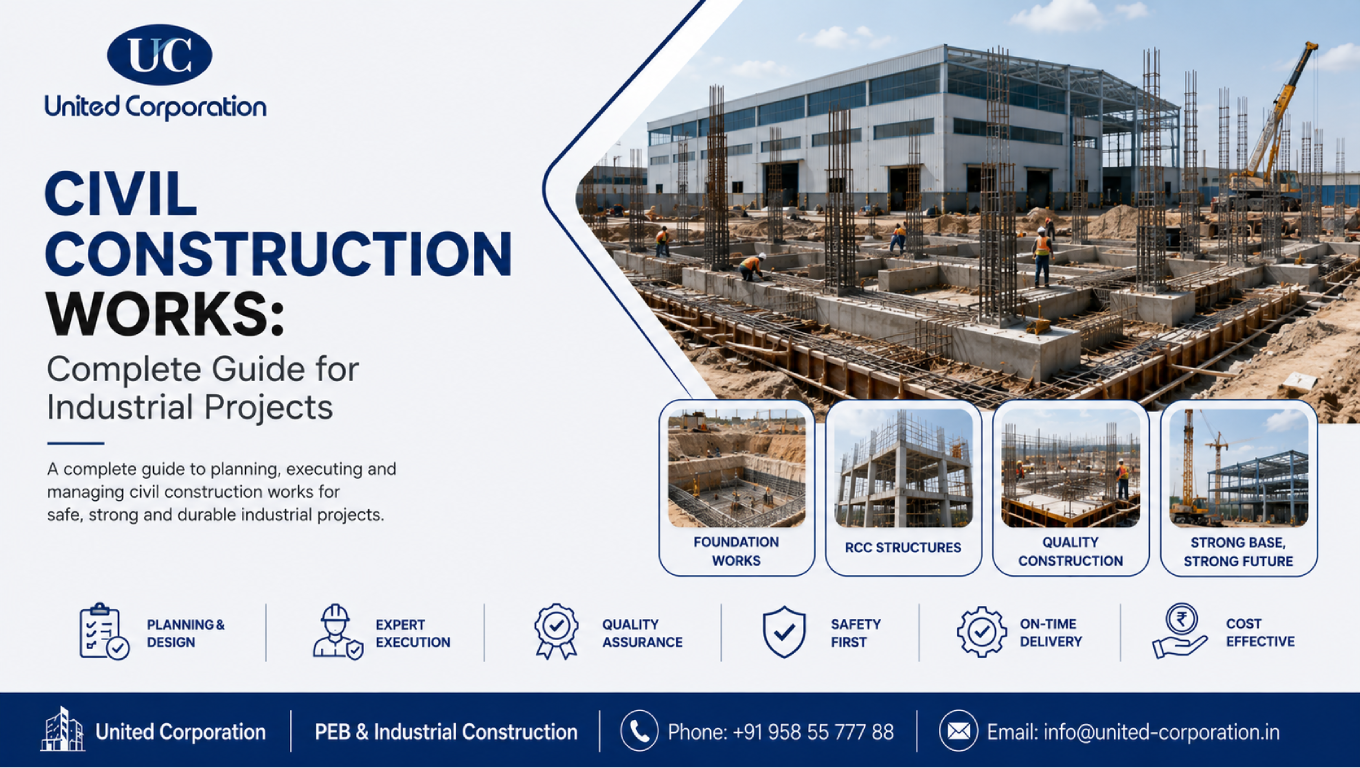 civil construction works for industrial projects