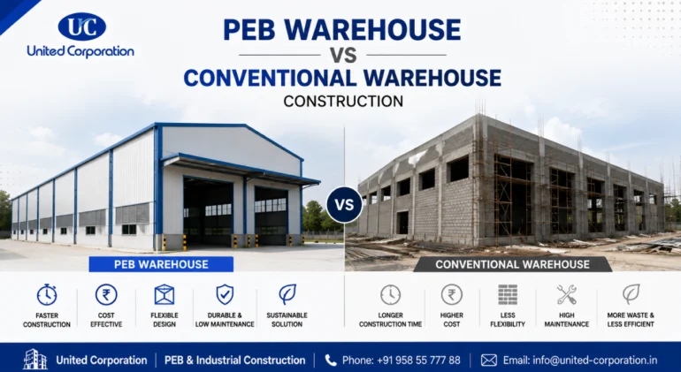PEB warehouse construction compared with conventional warehouse construction