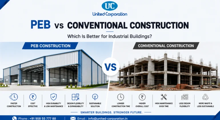 PEB vs conventional construction for industrial buildings
