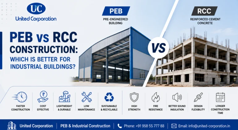PEB vs RCC construction comparison for industrial building