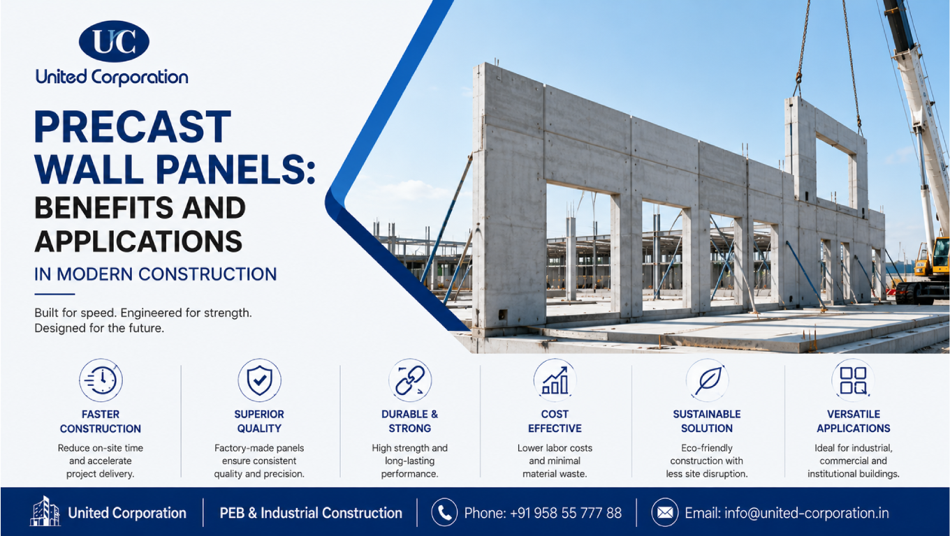 precast wall panels used in modern industrial construction