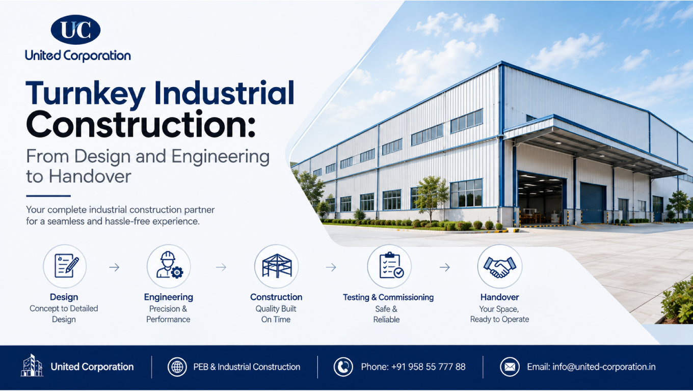 turnkey industrial construction project from design to handover