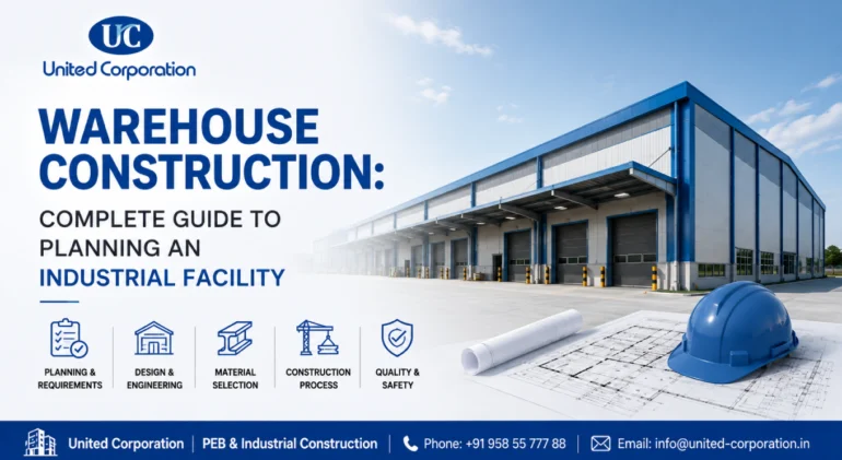 Warehouse construction of a modern industrial facility